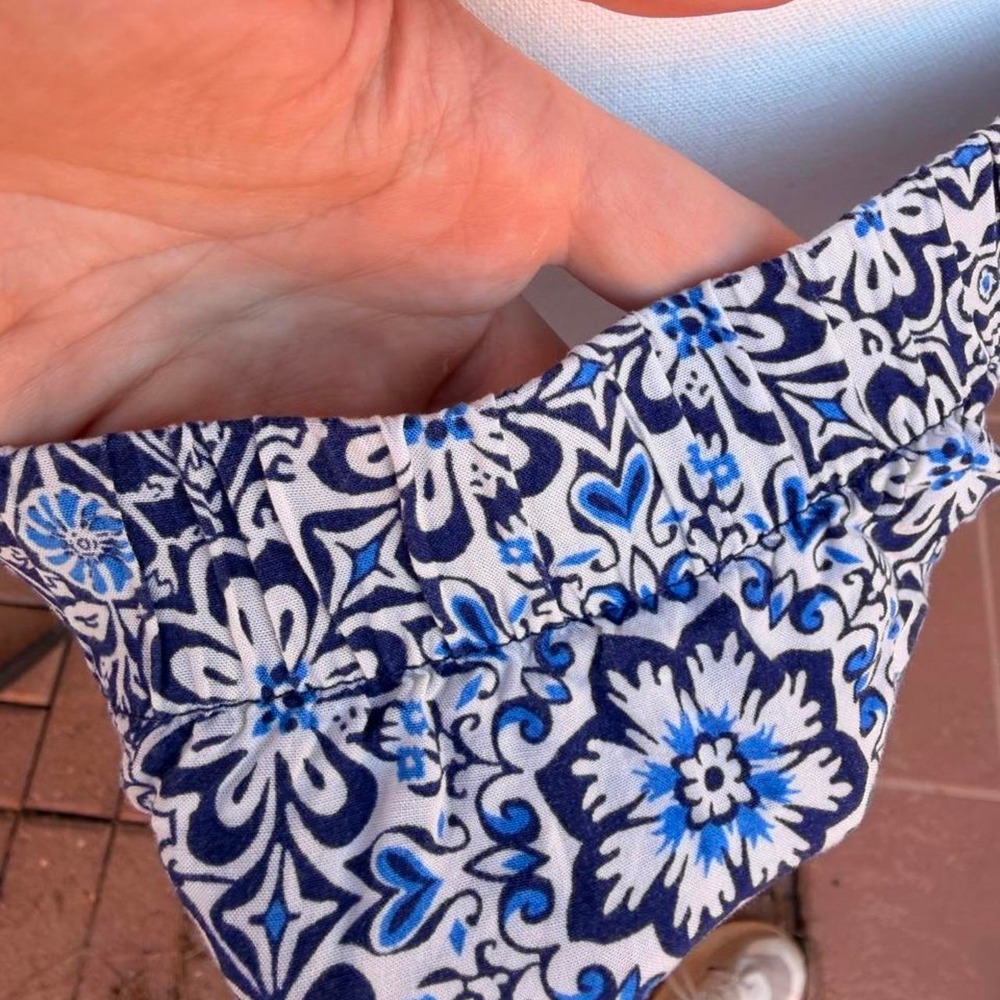 CJ Banks blue floral midi skirt with elastic waist - Picture 6 of 7